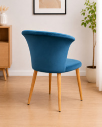 Elsa Velvet Dining Chair - thumbnail 4