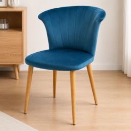 Elsa Velvet Dining Chair - thumbnail 1