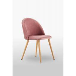 Lucia Velvet Dining Chair Or Dressing Table Chair - Pink / Single