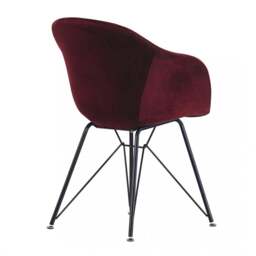 Valentina Halo White Dining Set with 4 Velvet Chairs - thumbnail 4