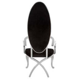 Novara Black Velvet Baroque Chair - thumbnail 5