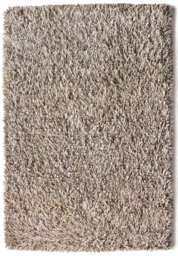 Imperial Mid Grey Mix Shaggy Pile Wool Rug - thumbnail 1