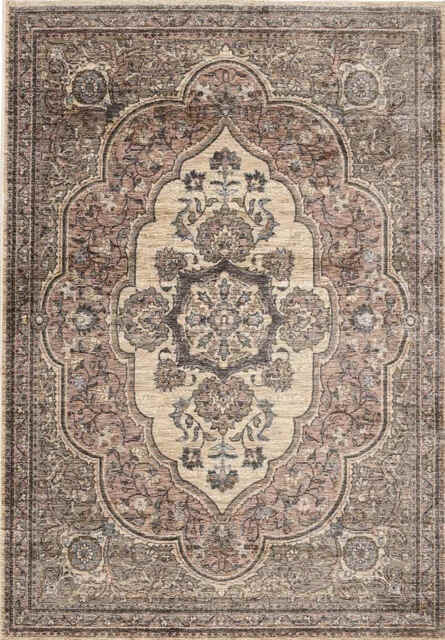 Raja Medallion Vintage Rug – Brown Heritage Elegance - image 1