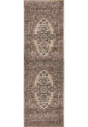 Raja Medallion Vintage Rug – Brown Heritage Elegance - thumbnail 5