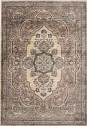Raja Medallion Vintage Rug – Brown Heritage Elegance - thumbnail 1