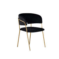 Atarah Rocco LUX 5PCs Dining Set includes an Oak Dining Table and Set of 4 Black Dining Chairs - thumbnail 6