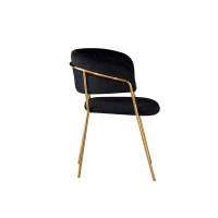 Atarah Rocco LUX 5PCs Dining Set includes an Oak Dining Table and Set of 4 Black Dining Chairs - thumbnail 5