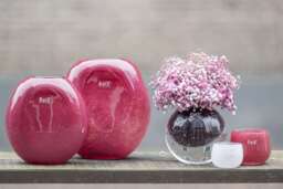 Vase Decor OVALI - RED Bubbles - thumbnail 5