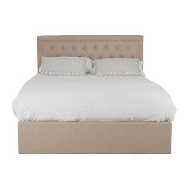 Beige Ottoman Double Bed - Hannah - image 1