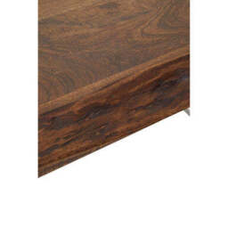 Natural Wood Top Coffee Table with Silver Stainless Steel Looped Base, Hampstead - thumbnail 6