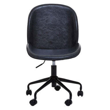Clinton Grey Leather Effect Home Office Chair - image 1