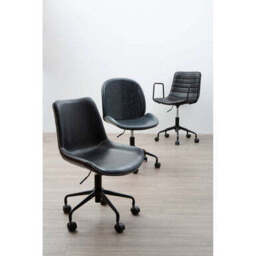 Clinton Grey Leather Effect Home Office Chair - thumbnail 6