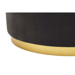 Black Concrete Effect Wood Coffee Table with Luxe Gold Metal Frame, Naro - thumbnail 5