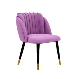 Milano velvet dining chair - Purple / Single