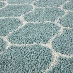 Moroccan Duck Egg Blue Shaggy Rug - 650 - thumbnail 2
