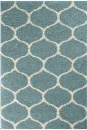 Moroccan Duck Egg Blue Shaggy Rug - 650
