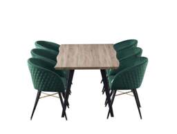 Vittorio Rocco LUX Dining Set - Green / Set of 6