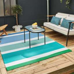 Rainbow Outdoor Rug Blue - 1030 - thumbnail 5