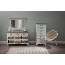 White Washed Natural Rattan Chair - Lagom - thumbnail 5