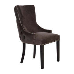 Kensington Townhouse Grey Velvet Button Tufted Dining Chair - thumbnail 3