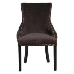 Kensington Townhouse Grey Velvet Button Tufted Dining Chair - thumbnail 2