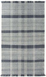 Highland Navy Checkered Rug - 120X170 cm
