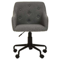 Tufted Grey and Black Home Office Chair - Brent - thumbnail 2
