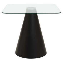 Azalea Clear Glass Square Dining Table - thumbnail 1