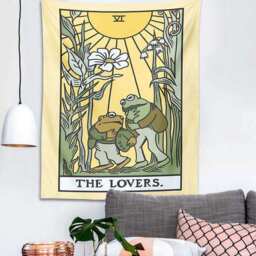 The Lovers Frog Tarot Tapestry - thumbnail 2