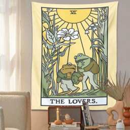 The Lovers Frog Tarot Tapestry - thumbnail 3
