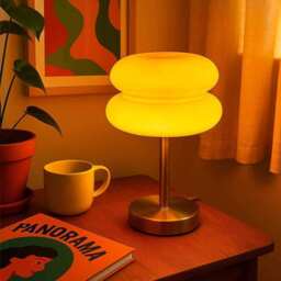 Macaron Glass Table Lamp - Orange / AU Plug