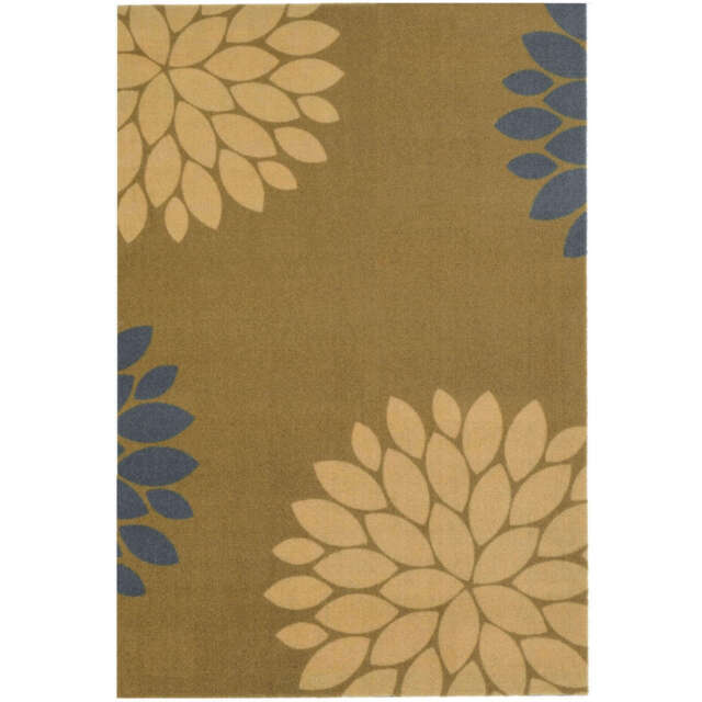 Recycled Washable Floral Mat - 130 - 50X75 cm
