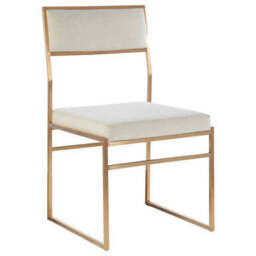 Mian Milky White Velvet Dining Chair - thumbnail 3