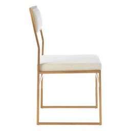 Mian Milky White Velvet Dining Chair - thumbnail 4