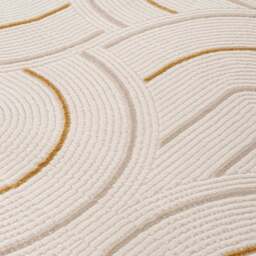 Carmel Cream-Gold Geometric Rug - 6070 - thumbnail 2