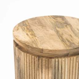 York Solid Wood Bedside Table with Metal Legs - thumbnail 3