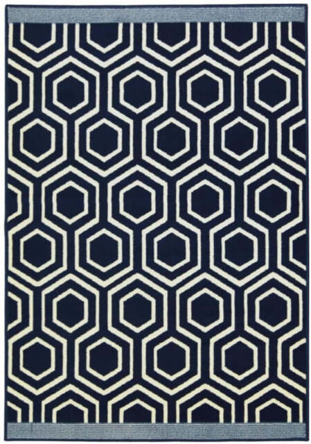Maestro Honeycomb Navy Rug - 3035 X011 - 80X150 cm