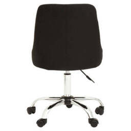 Black and Chrome Home Office Chair - Brent - thumbnail 6