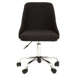 Black and Chrome Home Office Chair - Brent - thumbnail 2