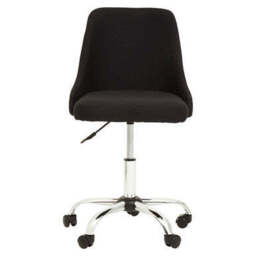 Black and Chrome Home Office Chair - Brent - thumbnail 4