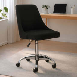 Black and Chrome Home Office Chair - Brent