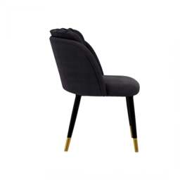 Milano Cosmo LUX Dining Set - a Black DAining Table & 6 Dining Chairs with Gold End Caps - thumbnail 5