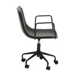 Branson Black Leather Effect Home Office Chair - thumbnail 4