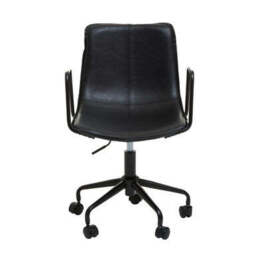Branson Black Leather Effect Home Office Chair - thumbnail 2