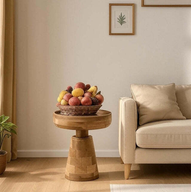 Merlin Mango Wood Bedside Table - image 1