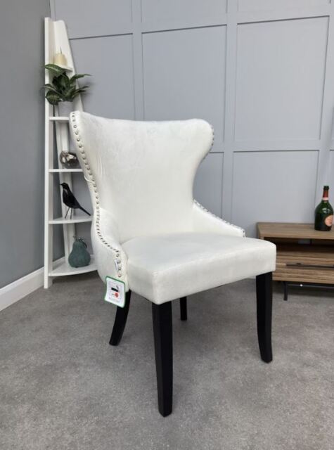 Mayfair Velvet Dining Chair - Cream - image 1