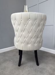 Mayfair Velvet Dining Chair - Cream - thumbnail 3