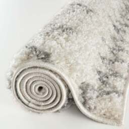Moroccan Ivory Grey Shaggy Rug - 900 - thumbnail 5