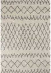 Moroccan Ivory Grey Shaggy Rug - 900 - thumbnail 1