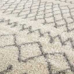 Moroccan Ivory Grey Shaggy Rug - 900 - thumbnail 2